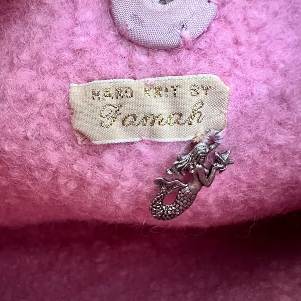 & Other Stories Handmade Knitted Mini Micro Pink Purse‎ Chained Handle - Image 6
