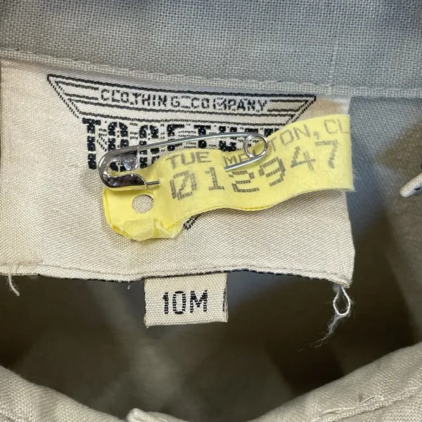Vintage Together‎ Clothing Co Womens 10M Dress 1980s Cotton Safari Khaki Belt - Image 13