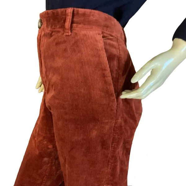 Loft Burnt Orange Cropped Wide Leg Corduroy Pants (10) - Image 9