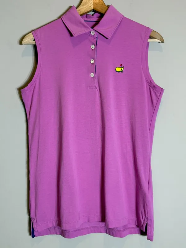 Magnolia Lane Master's Sleeveless Polo Golf Shirt Women's Medium Purple Preppy - Image 5
