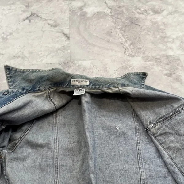 Vintage Guess Georges Marciano Denim Jean Jacket Mens Size Large 80s Big‎ Logo - Image 4
