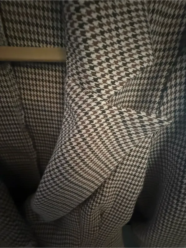 Necessary Objects Brown Houndstooth Tailored Blazer - Image 2