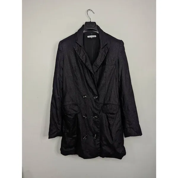 Reformation Maxwell linen black blazer dress Medium - Image 3