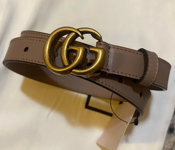 Gucci Leather Belt with Double G Buckle size 80/32 - Image 2