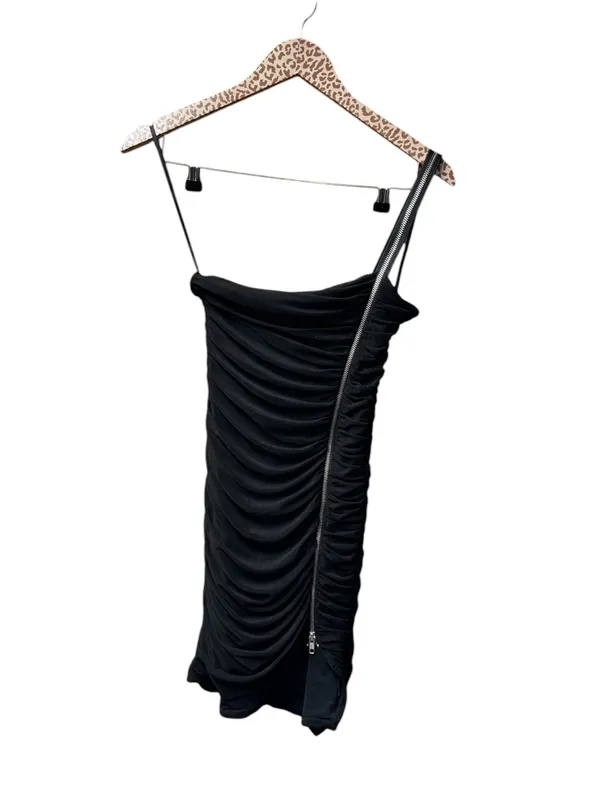 Michael Costello x Revolve Hailey Zipper Sleeveless Mini Dress Black Small - Image 3