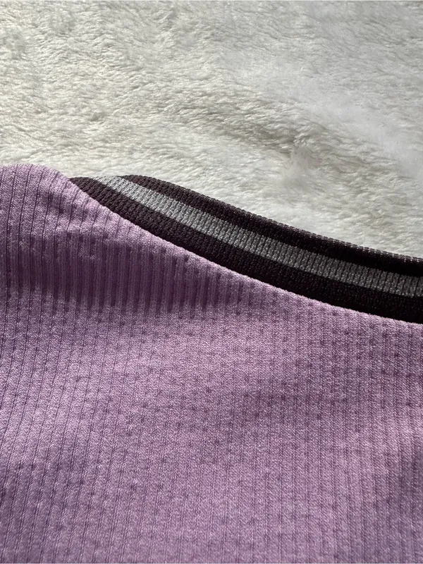 Out From Under Go For Gold Seamless Top Purple Size M/L Urban Outfitters Ribbed - Image 11