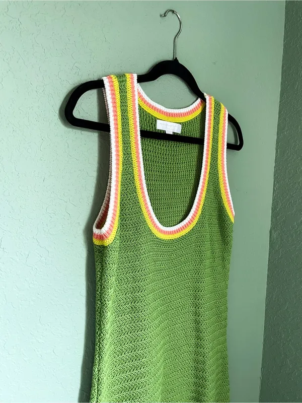 Spiritual Gangster River Crochet Dress Cactus Size X Large Cactus Beach Coverup - Image 3