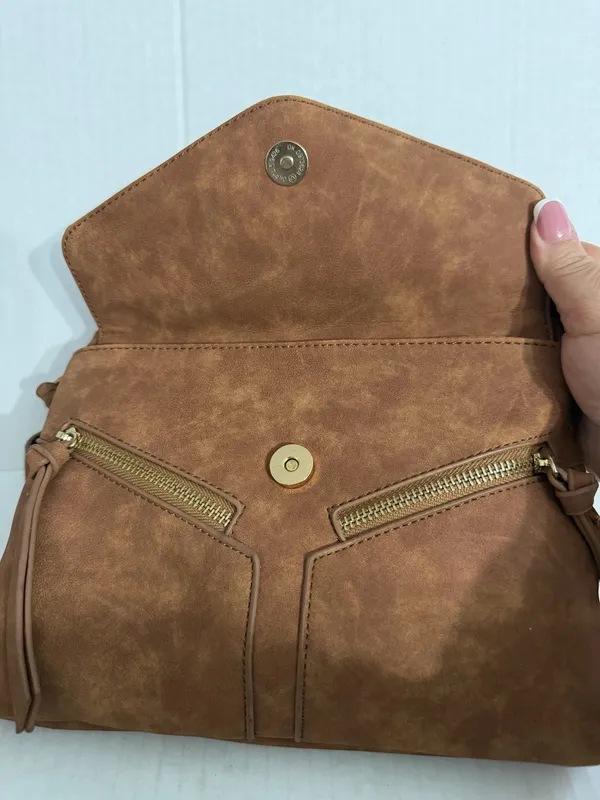 Violet Ray Faux Leather Crossbody with Tassel Detail - Image 3