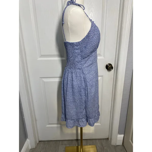 Abercrombie & Fitch Blue Dainty Floral Mini Dress Babydoll Fairy Cottagecore - Image 5