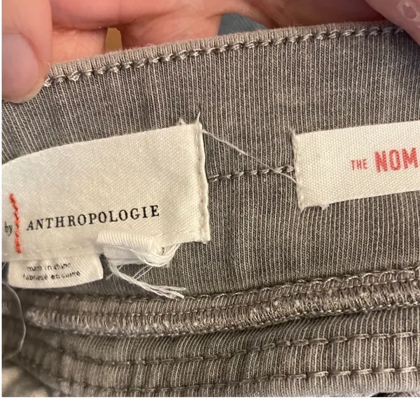 Anthropologie Nomad drawstring gray jogger pants, women's large - Image 3