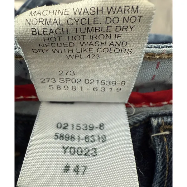 Levis Jeans Womens Size 16M Utility Cargo Jeans Dark Wash Carpenter Vintage Y2K - Image 4