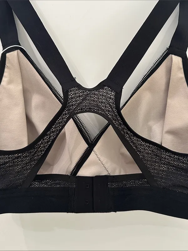 Lululemon Awake To Lace Bra 34D Black Barely Beige Wireless Sports Bra W2AQVS - Image 9