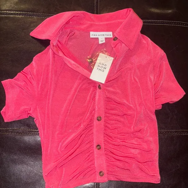 Macy's NWT And Now This Polo Button Front Top - Image 2