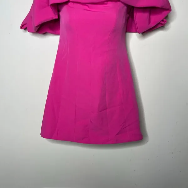 TOCCIN X RTR Pink Oversized Bow Sleeve Mini Dress sz 2 - Image 8