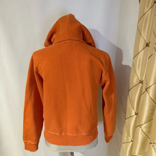 Vintage Abercrombie & Fitch Orange Hoodie - Size S - Image 5