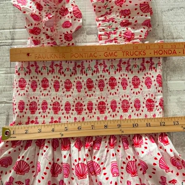 Hill House Limited Edition The Ellie Nap Dress Mermaid Shell Print Midi Sz XS - Image 8