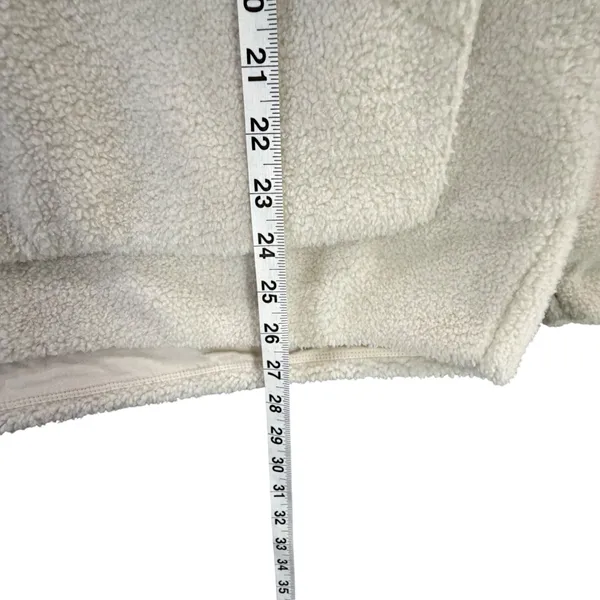 Lululemon Scuba Oversize Half Zip Sherpa Sweatshirt M/L Ivory Fleece Funnel Neck - Image 11