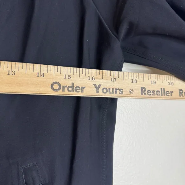 Athleta Women's Moto Jacket Asymmetric Zip Lightweight Black Size M - Image 5