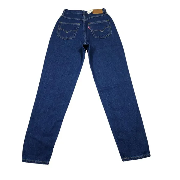 Levi’s Premium 80's Mom Jeans High Rise Tapered Dark Wash Blue Size 23 x 28 - Image 3