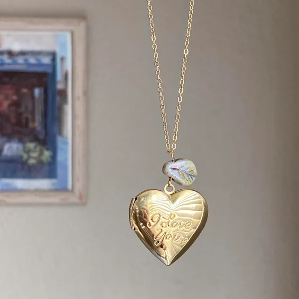 Handmade cute fairy cottage heart locket Necklace - Image 4