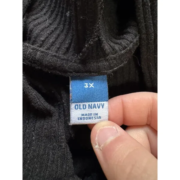 Old Navy Women Size 3X Long Sleeve Hooded Sweater Ribbed Buttons Stretch‎ Preppy - Image 3