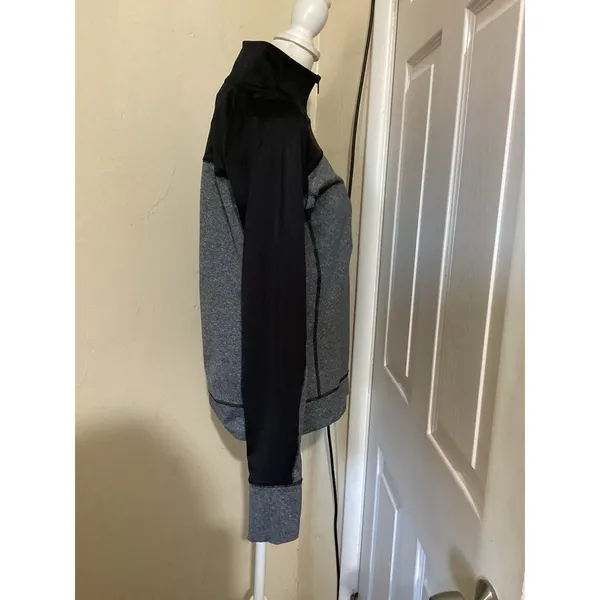Pink Victorias Secret Gray Quarter Zip Athletic Sweatshirt M - Image 3