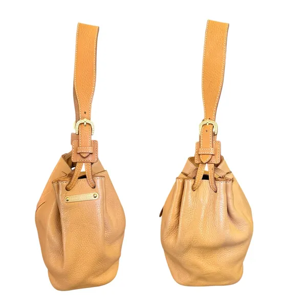 Dooney & Bourke Brown Pebbled Leather Buckle Hobo Shoulder Purse - Image 3