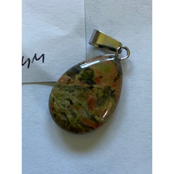 Variety Stone Pendants Lot - onyx, abalone, lapis, jasper, bloodstone - Image 11