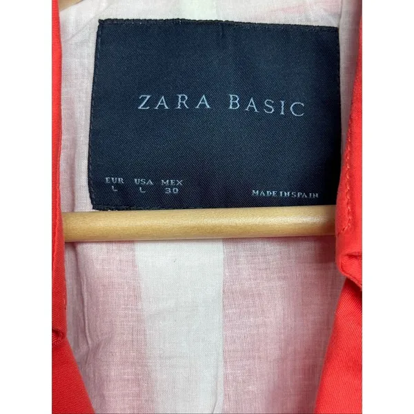 Zara basic coral trench coat with belt #trenchcoat large‎ - Image 6