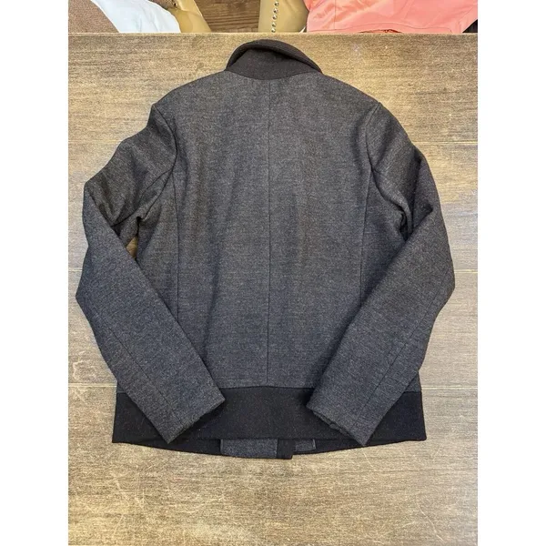 J Crew Jacket‎ Wool Blend Full Zip Career Work Office Women Sz 2 Gray - Image 3