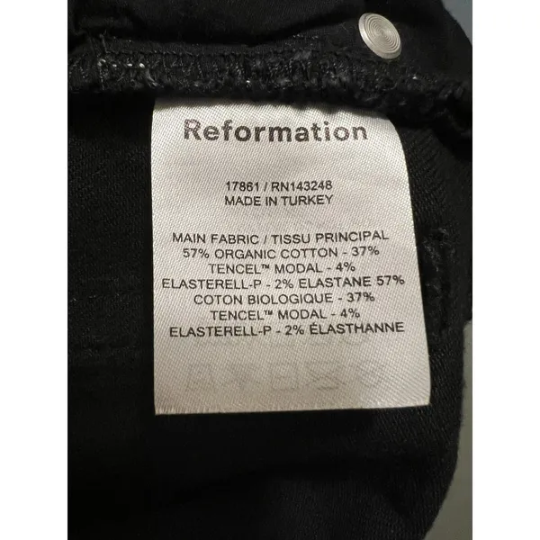REFORMATION Jeans Faded Black Destroyed Skinny Jeans High Rise Size 25 - Image 9