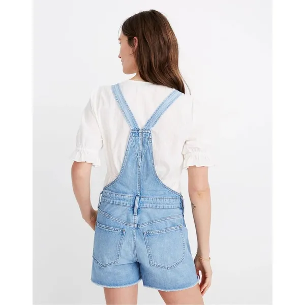 Madewell Adirondack Short Overalls in Phillips Wash - Image 2