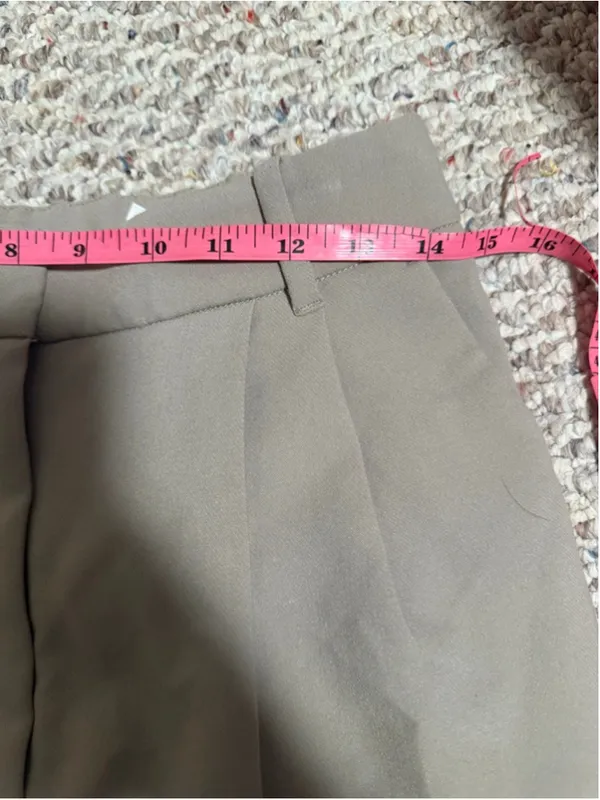 Abercrombie & Fitch Tan Sloane Tailored Wide Leg Trouser Pants Size 29 8R - Image 7