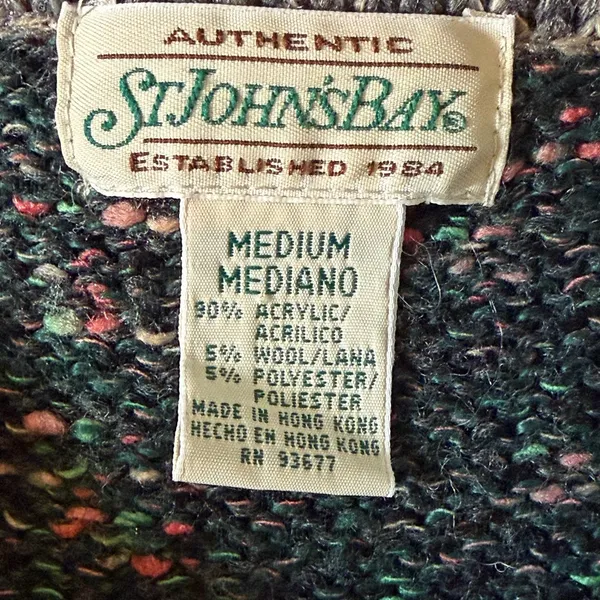 St. John's Bay Green Floral Cardigan Vest - Image 4