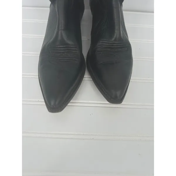 Vintage Code West Cowboy Boots Womens 7 Black Leather‎ Western Cowgirl Rodeo - Image 7
