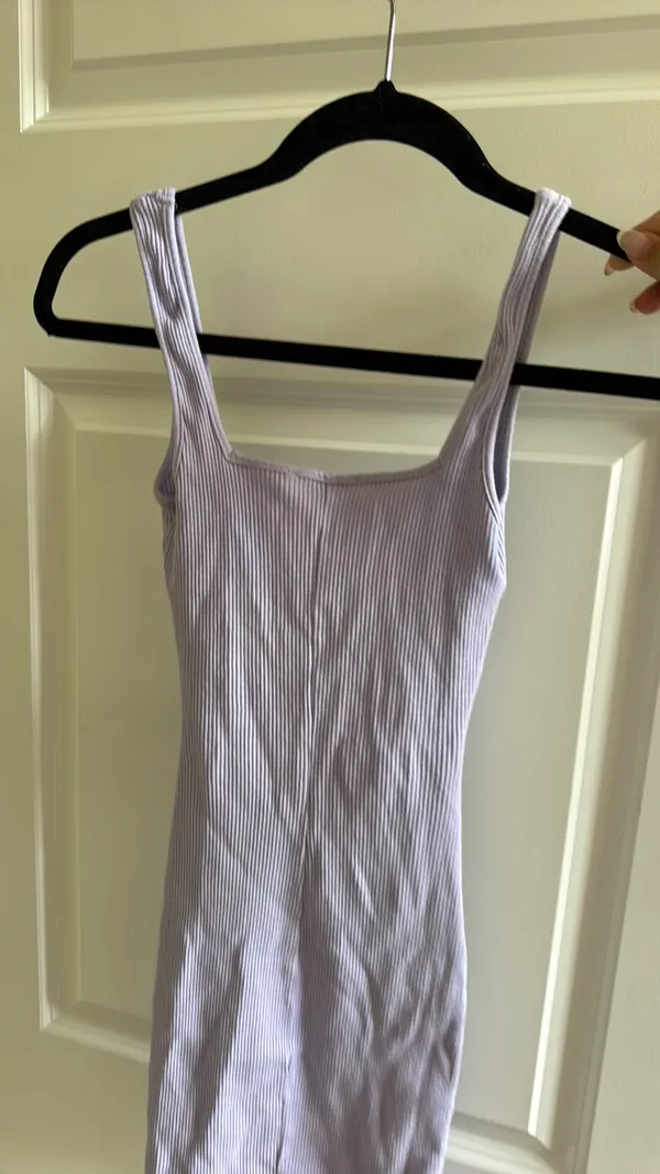 Purple body con dress - Image 2