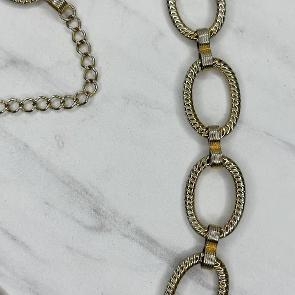Chunky Textured Oval Link Gold Tone Chain Belt Large/XL (L/XL) ✨ - Image 5