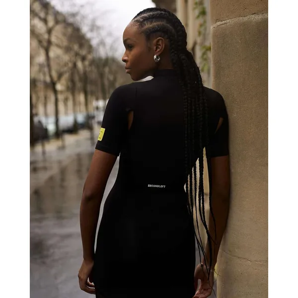 Secondleft NWT S1 Cut Out Dress Short Black Mock Neck Streetwear Size Medium - Image 5