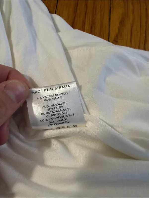 Natalie Rolt Clementine white jersey bamboo skirt maxi coverup size 1 - Image 7