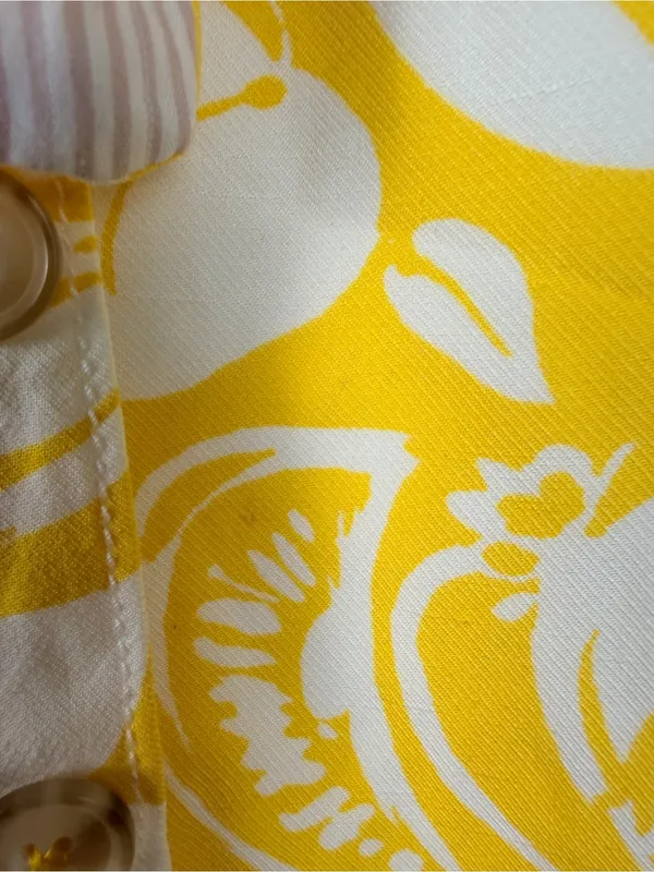 44 of 52 Convo Colloquial Pencil Skirt size 2 Lemon Yellow Anthropologie linen - Image 5