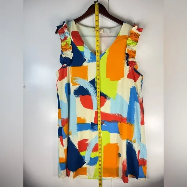Betsey's‎ Boutique Shop paisley midi dress with flared sleeves Orange Xl - Image 5