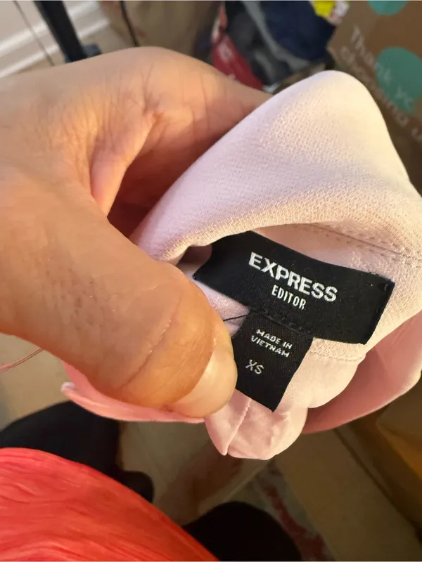 Express Baby Pink Editor Single Button Blazer - Image 3