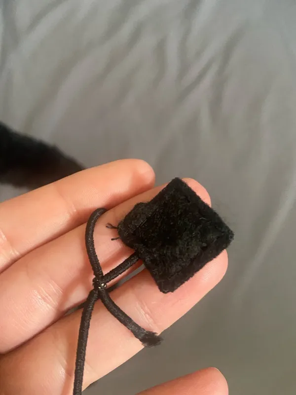 Black Fuzzy Tail Accessory - Image 3