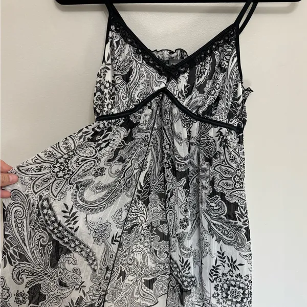 Apt 9 Intimates Y2K Whimsigoth Paisley Babydoll Split Front Cami Tank - Size L - Image 5