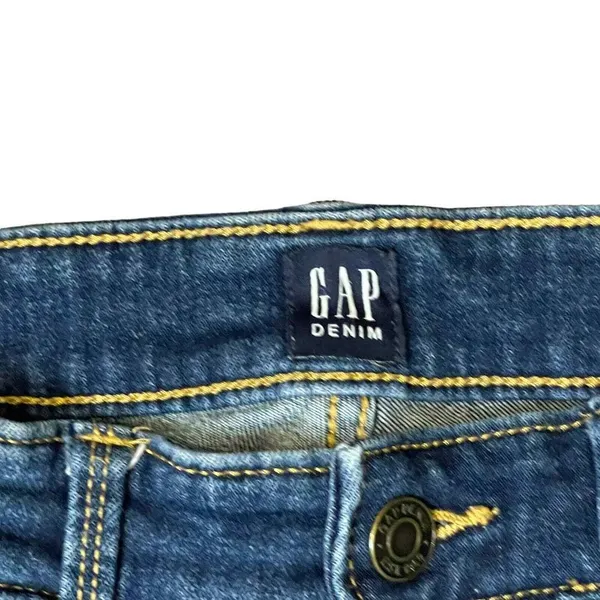 Gap‎ Denim Girlfriend Ankle Jeans Medium Blue Washed Mid-Rise Stretch 2R Women - Image 8