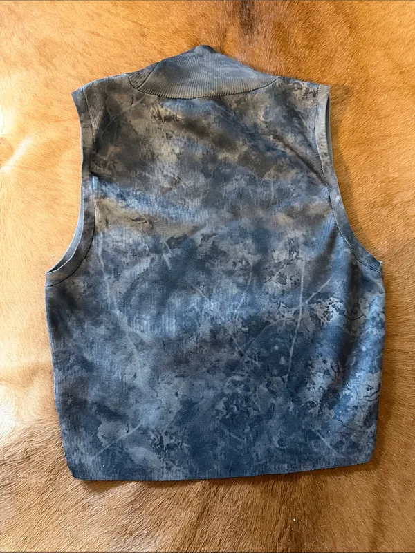 Zara antique wash gray mock neck crop tank S - Image 5