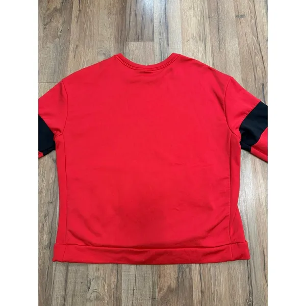 Nike Red Crewneck Sweatshirt Women Medium‎ Athletic Pullover Logo - Image 5