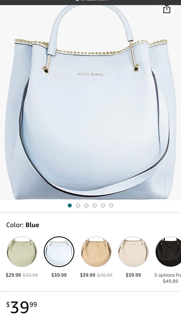 Alexis Bendel Periwinkle Purse Tote - Image 3