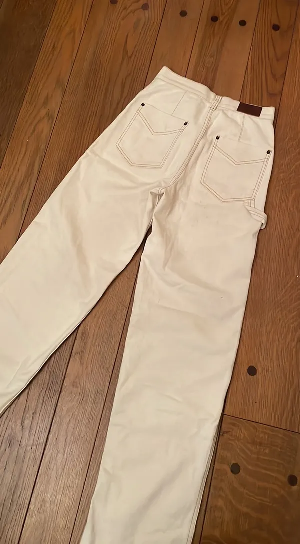 Cream Denim Pants - Image 3