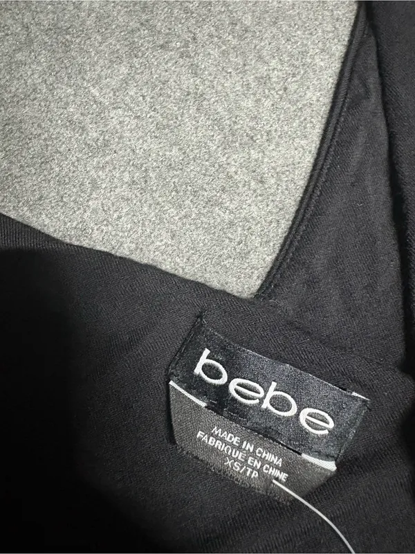 bebe Asymmetrical Leopard-Print Dress Y2K Black & Tan XS - Image 6